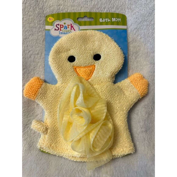 Spark Other - Spark Create Imagine Bath Mitt, Children's Bath Sponge Mitt, Duck